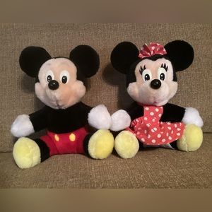Disney Minnie and Mickey Mouse Plush Dolls